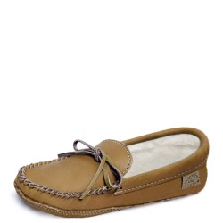 "Laurentian Chief Moccasin single lacing, orlon, padded sole"