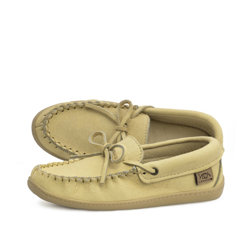 "Laurentian Chief Driving Moc. Collet 2 Oeillets, Cuir, Semelle Mickey Naturel"