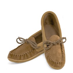 "Laurentian Chief Moccasin single lacing, padded ski sole"