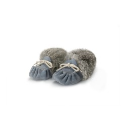 "Laurentian Chief Baby moccasin fur collar, insole"