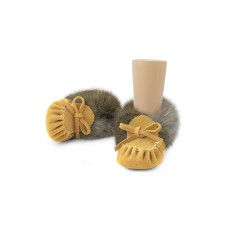 "Laurentian Chief Baby moccasin fur collar, insole"