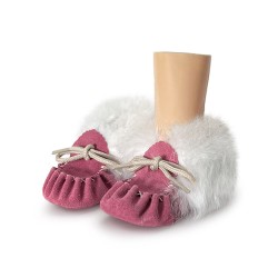 "Laurentian Chief Baby moccasin fur collar, insole"
