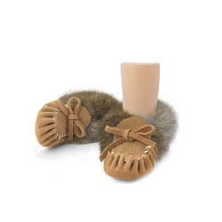 "Laurentian Chief Baby moccasin fur collar, insole"